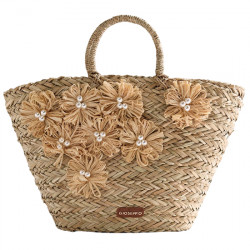 GIOSEPPO ROSEAU BOLSO CAPAZO DE PAJA FLORES 78146 NATURAL GIO447