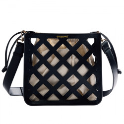 GIOSEPPO TACURONG BOLSO BUCKET CALADO EFECTO PIEL 78265 NEGRO GIO450