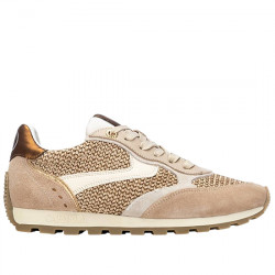 CARMELA SNEAKER PIEL RAFIA CASUAL MUJER 163230 BEIGE CARM086