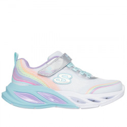 SKECHERS S-LIGHTS: COSMIC GLOW - RAINBOW DEPORTIVO CON LUCES NIÑAS 303709L SILVER / MULTI SKE286