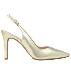 LODI SLINGBACK PIEL METALIZADA TACÓN RAIAN-TP CAVA LODI002