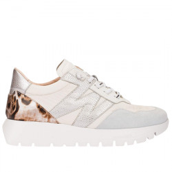 WONDERS ODISEI 00 SNEAKER CASUAL NYLON Y PIEL PARA MUJER A-24100 BLANCO WON071