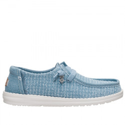 HEY DUDE WENDY FRAYED CANVAS WALLABY DEPORTIVO LONA MUJER HD45203-4UG FADED DENIM HEDU018