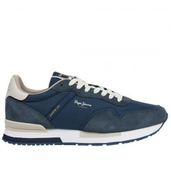 PEPE JEANS HAILON BASIC SNEAKER CASUAL SERRAJE Y NYLON HOMBRE PMS400037 585 MARINE BLUE PPJ065