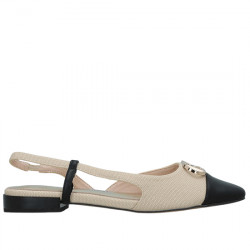 LOLA CASADEMUNT ZAPATO SLINGBACK PLANO TEJIDO CON PUNTERA EFECTO PIEL PARA MUJER LS2605020_20N NEGRO LOCA006