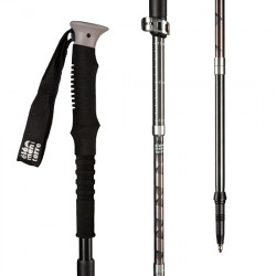 ELÉMENTERRE LAGOYA BASTÓN DE SENDERISMO ALUMINIO AJUSTABLE PLEGABLE 2143 GRIS ELEM010