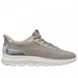 GEOX D SPHERICA PLUS "FAST IN" SNEAKER TEJIDO CASUAL MUJER D557MA 06KBN C5Y1W ROCK/SILVER GEOX237
