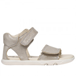 GEOX RESPIRA KIDS SANDAL STEPPIEUP SANDALIAS PIEL METALIZADA VELCRO NIÑA RESPETUOSO-BAREFOOT  B656QB 000CR C5000 BEIGE GEOX240