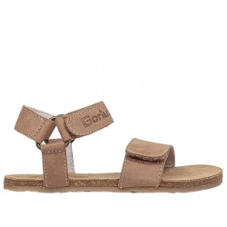 GORILA BAMBOO SANDALIA BIO VELCROS NOBUCK NIÑOS RESPETUOSO-BAREFOOT 79700 TAUPE GORI033