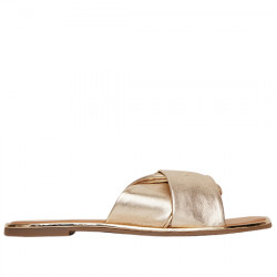 GIOSEPPO WHATELY SANDALIA PLANA PINKY PIEL MEALIZADA PARA MUJER 74308 PLATINUM GIO459