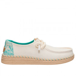 HEY DUDE WENDY ESPADRILLE HIBISCUS WALLABY DEPORTIVO LONA MUJER 45237-0NI EGRET/MULTI HEDU019