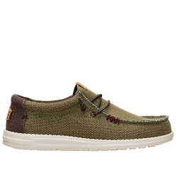 HEY DUDE WALLY BRAIDED WALLABY DEPORTIVO LONA HOMBRE  HD40003-3CI BURNT OLIVE / DELICIOSO BROWN HEDU020