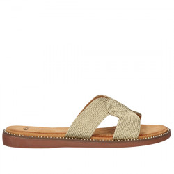 EXE SANDALIAS PLANAS YUTE PARA MUJER ZF1982-HA21 GOLD EXE171