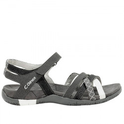CHIRUCA MALIBÚ 13 SANDALIA DEPORTIVA VELCRO TIRAS CRUZADA MUJER 4485613 NEGRO/GRIS CHI109