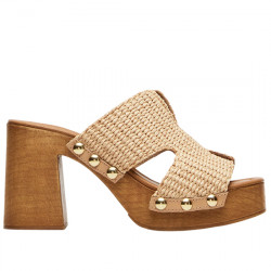 STEVE MADDEN SUNKISSED SANDALIA PINKY RAFFIA TACÓN PISO IMITACIÓN MADERA 11005174 NATURAL STMA098