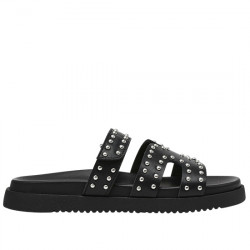 STEVE MADDEN MISSILE-S SANDALIA PLANA EFECTO PIEL TACHAS SM11003772-600005349-032 BLACK STMA105