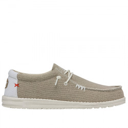 HEY DUDE WALLY BRAIDED WALLABY DEPORTIVO LONA HOMBRE  HD40003-1LB OFF WHITE HEDU021