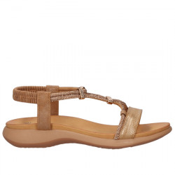 EXE SANDALIAS PLANAS TIRA ELÁSTICA STRASS PARA MUJER BZX47962-4 BROWN EXE177