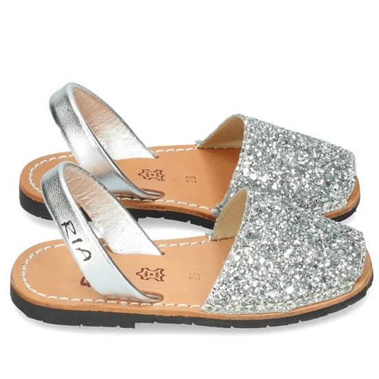 RIA MENORCA SANDALIA MENORQUINA 21224-S2 GLITTERC/1 PLATA RIA006