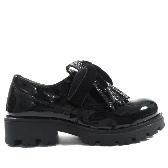 UNISA ZAPATO CHAROL Y GLITTER PERAL-PA BLACK UNIS002